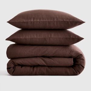 Quince European Linen Espresso Duvet
